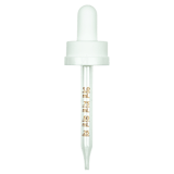 CRC (Child Resistant Closure) Dropper - White with Measurement Markings on Pipette - 76mm 20-400(1400/case)