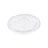 Dart Clear Pet Plastic Flat Lid with Straw Slot, 32 oz - (1000/Case) L32C