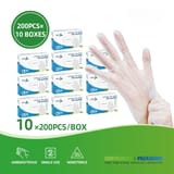 Clear Disposable TPE Food Service Gloves (Extra Large)- 2000Case