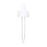 20-400 White CRC Dropper with 76 mm Glass Pipette (Fits 1 oz Boston Round Bottle) - 1400/Case