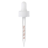 20-400 White Dropper with 76 mm Graduated Glass Pipette (Fits 1 oz Boston Round Bottle) - 1000/Case