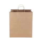 Duro Dubl Life 14" x 10" x 15 3/4" Kraft Paper Shopping Bag with Handles, Super Royal, 70#BW - (200/Case) 87145