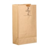 Duro Dubl Life  3 lb. Recycled Kraft Paper Grocery Bag, 30#BW  - (500/Case) 18403