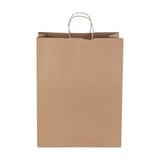 Duro Dubl Life 8" x 4 1/2" x 10 1/4" Kraft Paper Shopping Bag with Handles, Tempo, 60#BW - (250/Case) 87097