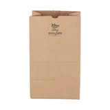 Duro Dubl Life Husky 20 lb. Heavy Duty Short Natural Kraft Paper Grocery Bag, 50#BW - (400/Case) 70201
