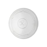 Fabri-Kal LKC16/24FX Kal-Clear/Nexclear PET Plastic Flat Lid w/ Straw Slot, Clear, Fits 12 /14, 16 / 18, 20, & 24 oz - (1000/Case)