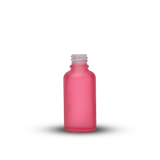 1 oz Frosted Rose Pink Glass Dropper Bottle