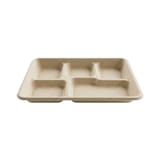 Genera 5-Compartment Molded Fiber Tray, 10 1/2" x 8 1/2" - (400/Case)