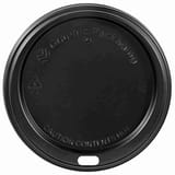 Graphic Packaging Black Dome Sipper Hot Cup Lid, Fits 10-24 oz - (1000/Case) LHRDSB-16