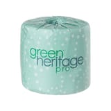 Green Heritage Pro White Toilet Paper Roll, 2-Ply, 4" × 3 1/8", 400 Sheets/Roll - (96/Case)