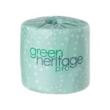 Green Heritage Pro White Toilet Paper Roll, 2-Ply, 4 3/8" × 3 1/8", 500 Sheets/Roll - (96/Case)