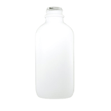 2 oz Flat Matte White Boston Round Glass Bottle with 20-400 Neck Finish - (172/Case)