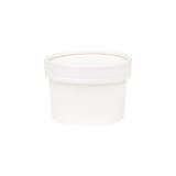 Inno-Pak White Poly-Coated Paper Soup Cup with Paper Lid, 10 oz  - (250/Case) 193342088