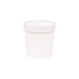 Inno-Pak White Poly-Coated Paper Soup Cup with Paper Lid, 16 oz  - (250/Case) 190392053
