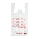 Inteplast Group 1/6 Printed Plastic T-Shirt Bag, Standard-Duty, "Thank You" - (700/Case) THVALU7C