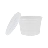 Kari-Out Tripak 16 oz. Clear PP Plastic Deli Container With Lid, Microwave-Safe, Combo Pack - (240/Case) TD40016