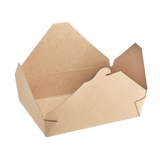 Kraft PLA Lined Compostable #2 Take-Out Container 7.75" x 5.5" x 2" - (200/Case)