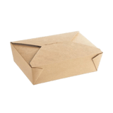 Kraft PLA Lined Compostable #3 Take-Out Container 7.75" x 5.5" x 2.5" - (200/Case)