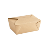 Kraft PLA Lined Compostable #4 Paper Take-Out Container 7.75" x 5.5" x 3.5" - (200/Case)