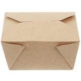 110 oz. Kraft Folded Paper Takeout Box #4 Microwaveable, Ideal for Hot Meals & Leftovers - (200/Case)