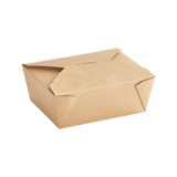 Kraft PLA Lined Compostable #8 Take-Out Container 6" x 4.625" x 2.5" - (200/Case)