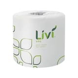 Livi VPG White Toilet Paper Roll, 2-Ply, 4 1/16" x 3 3/4", 400 Sheets/Roll - (96/Case) 21722