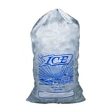 LK Packaging 8 lb. Printed LDPE Plastic Ice Bag w/ Drawstring Closure, 1.2 Mil, 11 1/2" X 18" - (500/Case) H18PDS