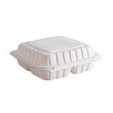 9"x9" Mineral Filled Hinged 3-Compartment Container