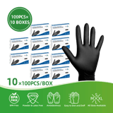 Black Disposable Powder-Free Nitrile Gloves 4 Mil (Medium) - 1000/Case
