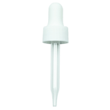 NON CRC (Child Resistant Closure) Dropper - White - 66mm 18-400(1400/case)