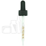NON CRC Dropper - Black with Measurement Markings on Pipette and 1ml Tall Bulb - 91mm 20-400(1400/case)