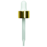 NON CRC Dropper - Shiny Gold Skirt/Shiny White Bulb - 91mm 20-400(1496/case)