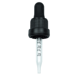 NON CRC + T/E Dropper - Black w/Markings on Pipette - 65mm 18-415(1800/pcs)
