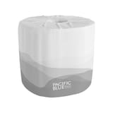 Pacific Blue White Toilet Paper Roll, 2-Ply, 4" x 3 13/16", 550 Sheets/Roll - (80/Case)1988001