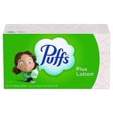 Puffs Plus Lotion Facial Tissue, 2-Ply, White, 124 Sheets/Box - (24/Case) 39346