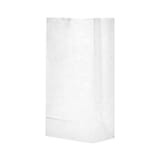 Ross & Wallace 8 lb. White Paper Grocery Bag, 35#BW - (500/Case) 120308
