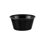 Solo Black PS Plastic Portion Cup, 2 oz - (2500/Case) P200BLK