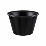 Solo Black PS Plastic Portion Cup, 4 oz - (2500/Case) P400BLK