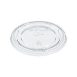 Solo Clear PET Plastic Flat Lid with Straw Slot, Fits 12-24 oz - (1000/Case) 626TS