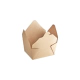 SQP 100160 Eco-Box Kraft Paper Take-Out Container, #1, 4 3/8" x 3 1/2" x 2 1/2" - (450/Case)