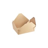SQP 100360 Eco-Box Kraft Paper Take-Out Container, #3, 7 3/4" × 5 1/2" × 2 1/2" - (200/Case)
