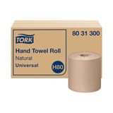 Tork Universal 8" Natural Hardwound Paper Hand Towel Roll, 1-Ply, 800 feet - (6/Case) 8031300