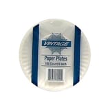 Vintage 6" Uncoated White Paper Plate - (1000/Case) 30200