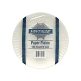 Vintage 9" Uncoated White Paper Plate - (1200/Case) 30300