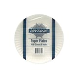 Vintage 9" White Coated Paper Plate, 12 pt - (1000/Case) 30500