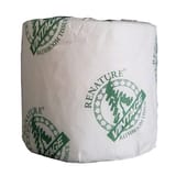 Vintage Renature White Toilet Paper Roll, 2-Ply, 4" x 3", 390 Sheets/Roll - (96/Case)