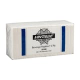Vintage White Beverage Napkin, 1-Ply, 9 1/2" x 9 1/2" - (4000/Case) 23160