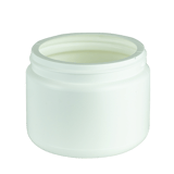 WHITE 12oz HDPE Plastic Jar 89/400(252/case)
