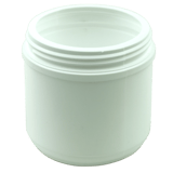 WHITE 16oz HDPE Plastic Jar 89/400(252/case)