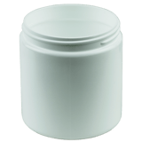 8oz White HDPE Plastic Jar 70-400 (448/Case)